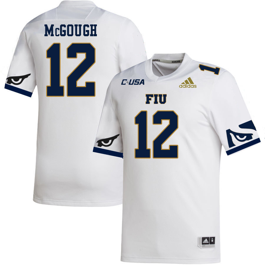 #12 Alex McGough FIU Jersey,Florida International University Panthers Football Jersey-White